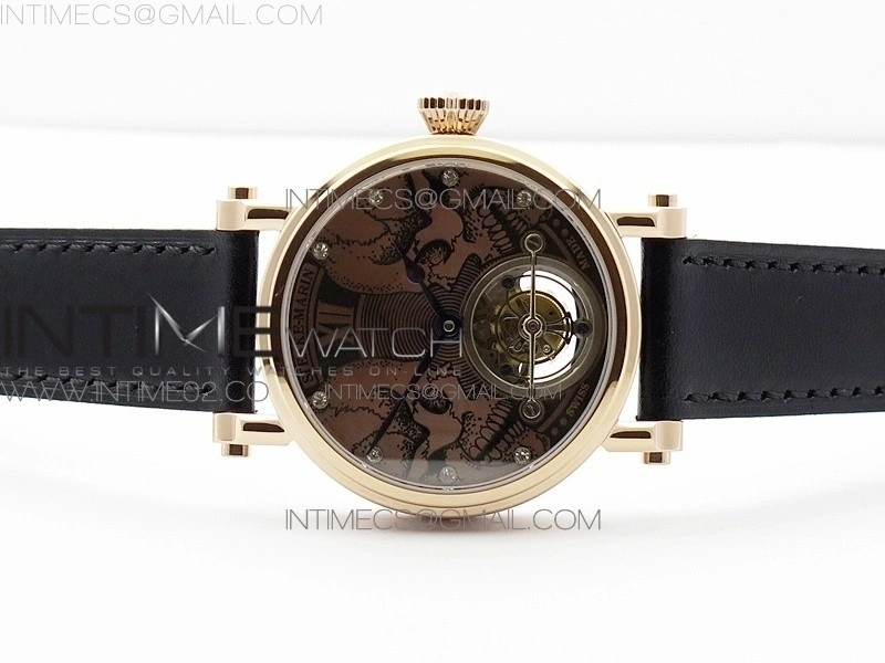 Speake-Marin RG Case RG Dial on RG Dial On Black Leather Asian EQ Tourbillon