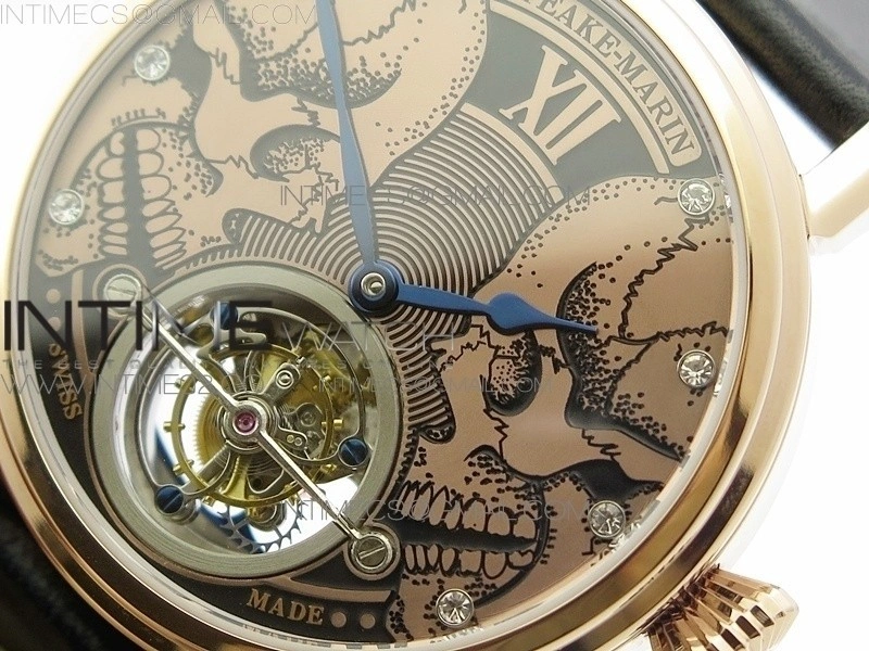 Speake-Marin RG Case RG Dial on RG Dial On Black Leather Asian EQ Tourbillon