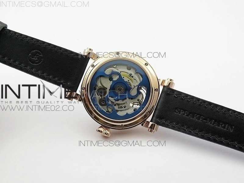Speake-Marin RG Case RG Dial on RG Dial On Black Leather Asian EQ Tourbillon