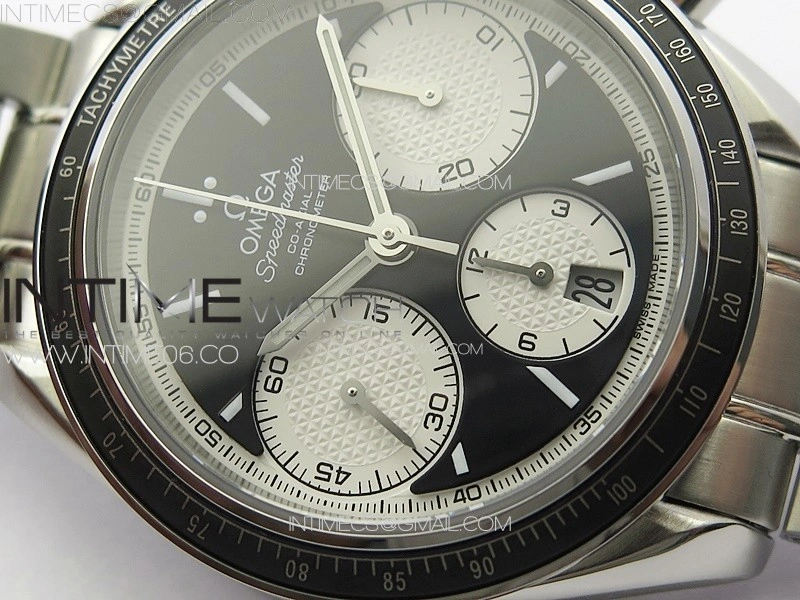 Speedmaster SS HRF 1:1 Best Edition Black Dial White Subdial on SS Bracelet A7750