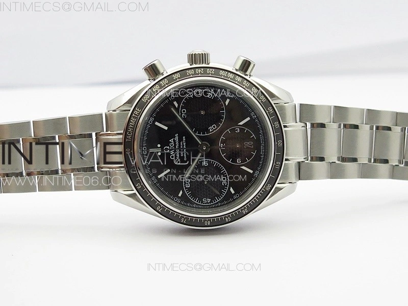 Speedmaster SS HRF 1:1 Best Edition Black Dial on SS Bracelet A7750