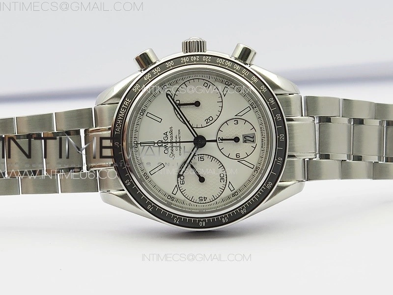 Speedmaster SS HRF 1:1 Best Edition White Dial on SS Bracelet A7750