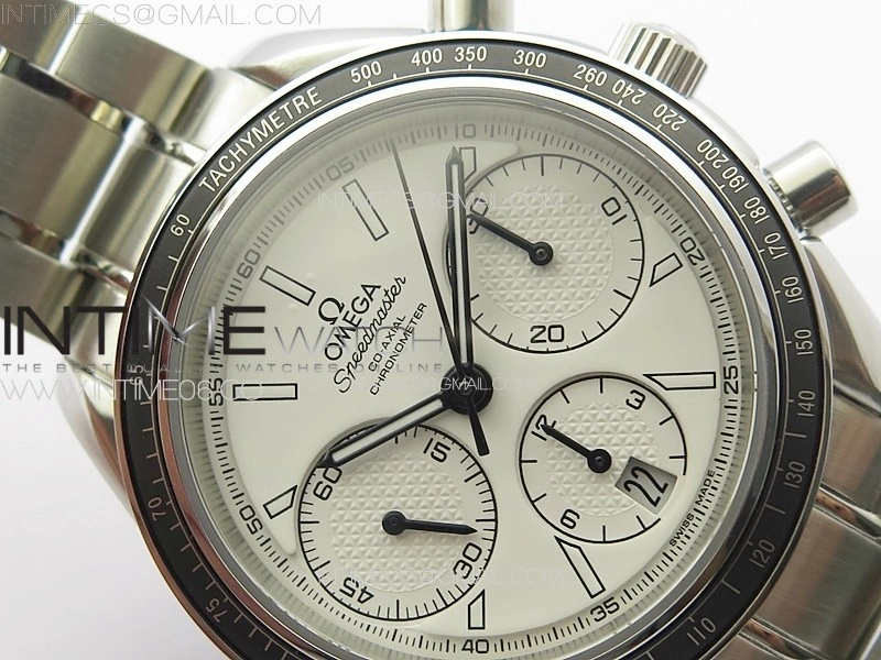 Speedmaster SS HRF 1:1 Best Edition White Dial on SS Bracelet A7750