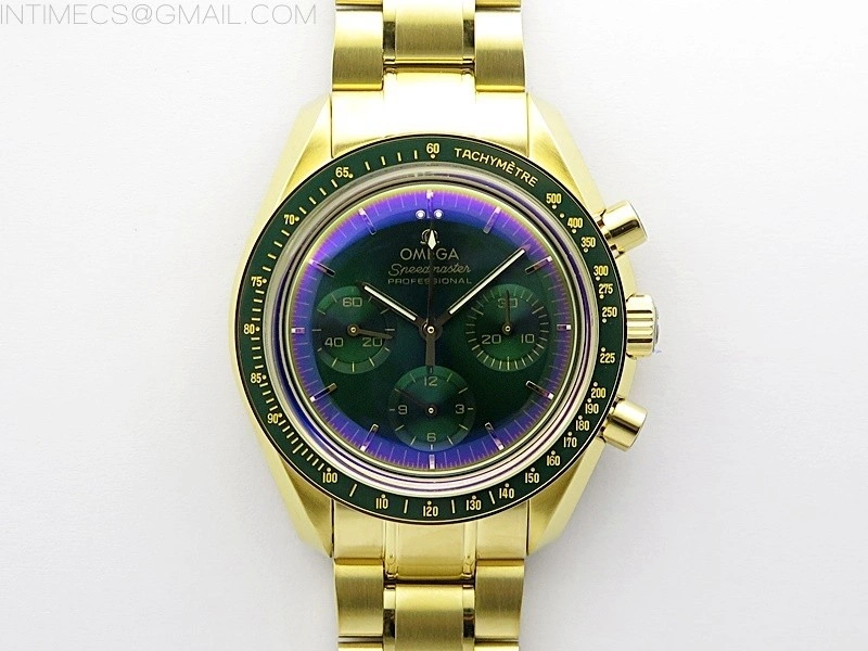 Speedmaster YG RMF Best Edition Green Dial on YG Bracelet Lemania HW