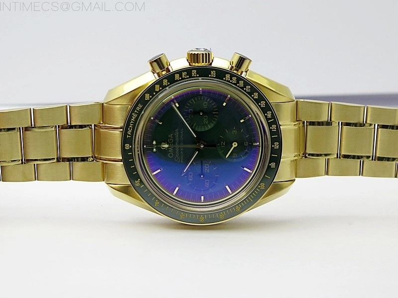 Speedmaster YG RMF Best Edition Green Dial on YG Bracelet Lemania HW