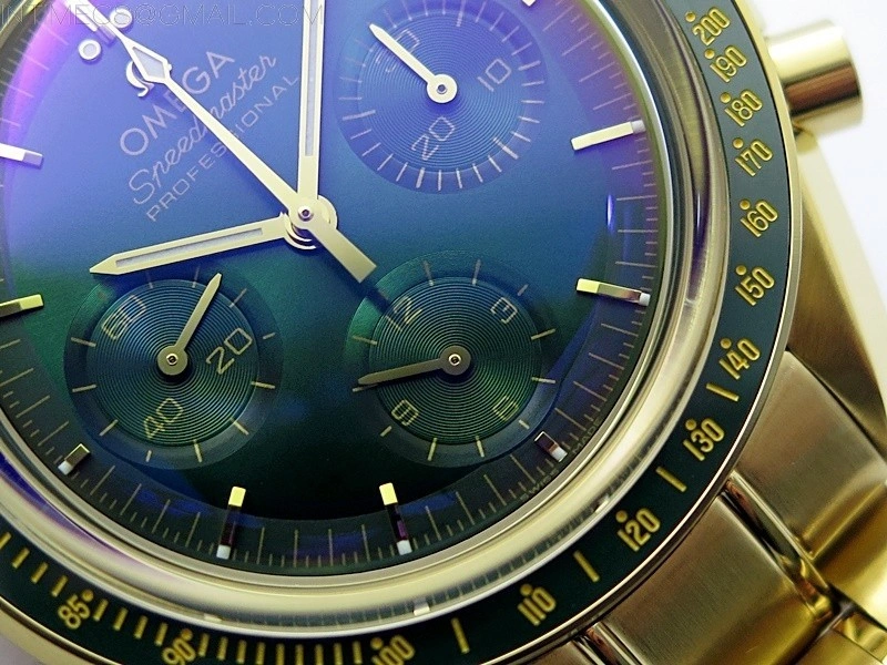 Speedmaster YG RMF Best Edition Green Dial on YG Bracelet Lemania HW
