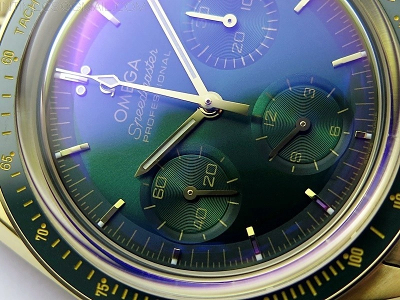 Speedmaster YG RMF Best Edition Green Dial on YG Bracelet Lemania HW