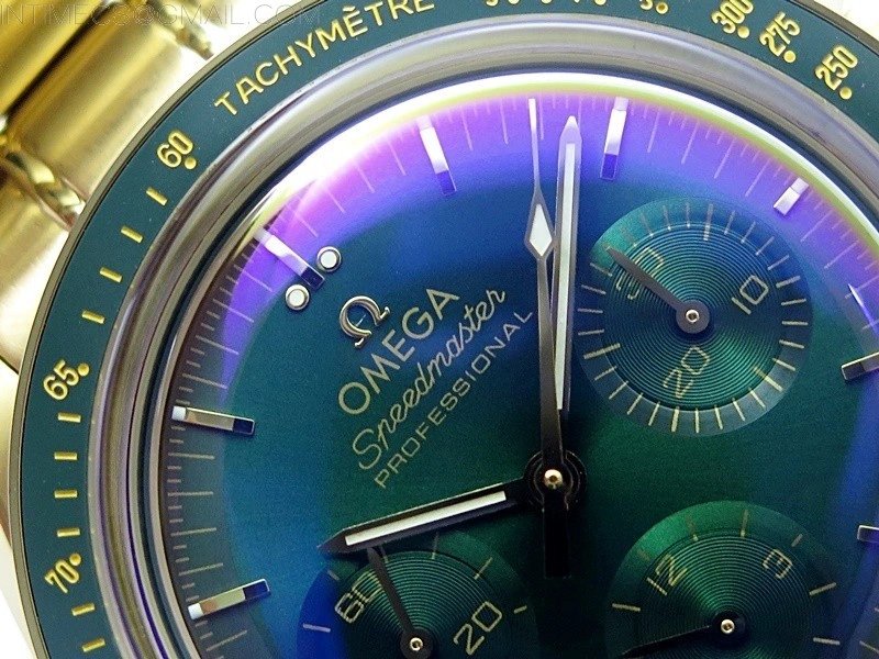 Speedmaster YG RMF Best Edition Green Dial on YG Bracelet Lemania HW
