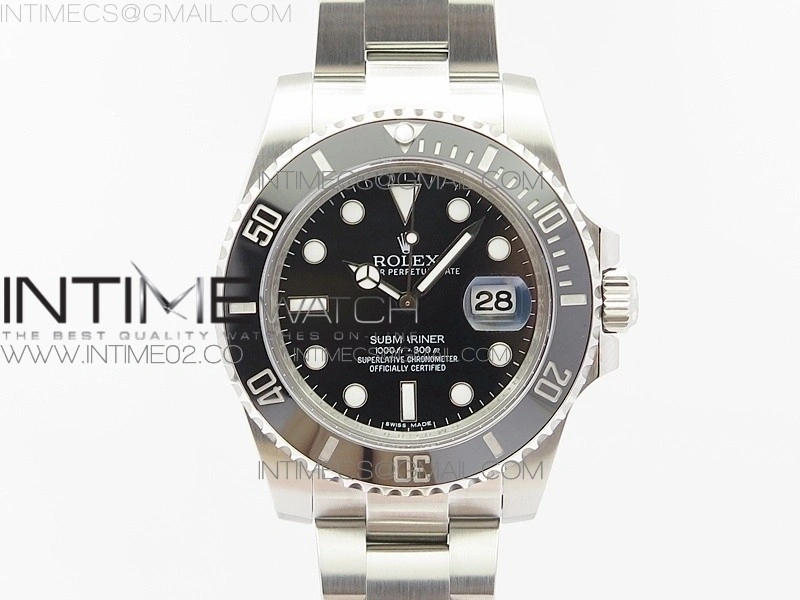Submariner 116610 LN Black Ceramic 904L GMF 1:1 Best Edition Black Dial On SA3135