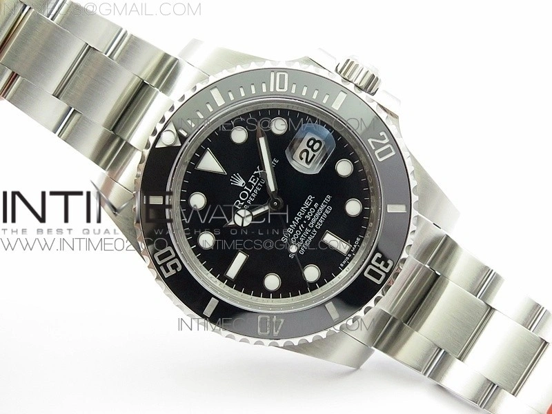 Submariner 116610 LN Black Ceramic 904L GMF 1:1 Best Edition Black Dial On SA3135