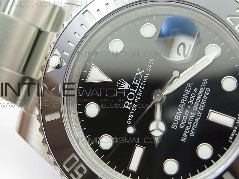 Submariner 116610 LN Black Ceramic 904L GMF 1:1 Best Edition Black Dial On SA3135