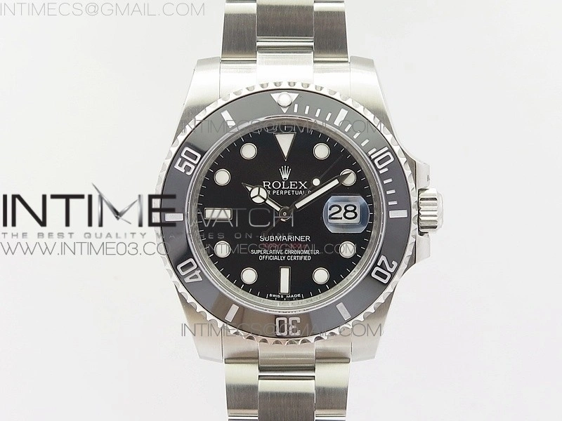 Submariner 116610 LN Black Ceramic 904L GMF 1:1 Best Edition Black Dial On SA3135