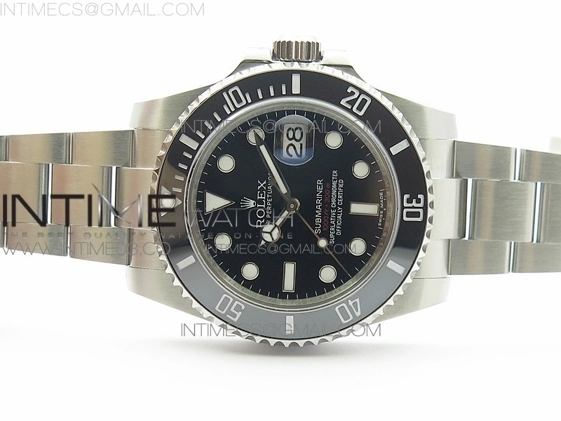 Submariner 116610 LN Black Ceramic 904L GMF 1:1 Best Edition Black Dial On SA3135