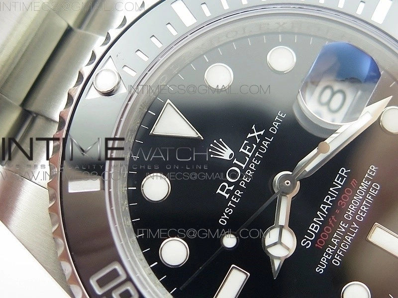 Submariner 116610 LN Black Ceramic 904L GMF 1:1 Best Edition Black Dial On SA3135