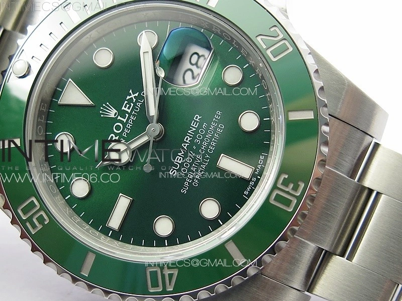 Submariner 116610 LV Green Ceramic 904L Steel VSF 1:1 Best Edition VS3135