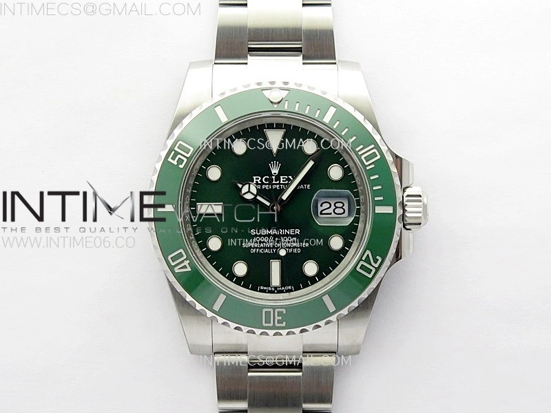 Submariner 116610 LV Green Ceramic C+F 904L 1:1 Best Edition on SS Bracelet VR3135