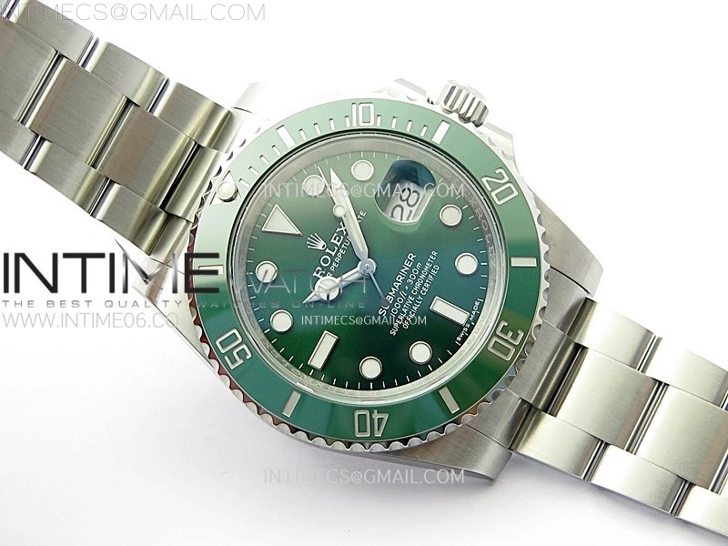Submariner 116610 LV Green Ceramic C+F 904L 1:1 Best Edition on SS Bracelet VR3135
