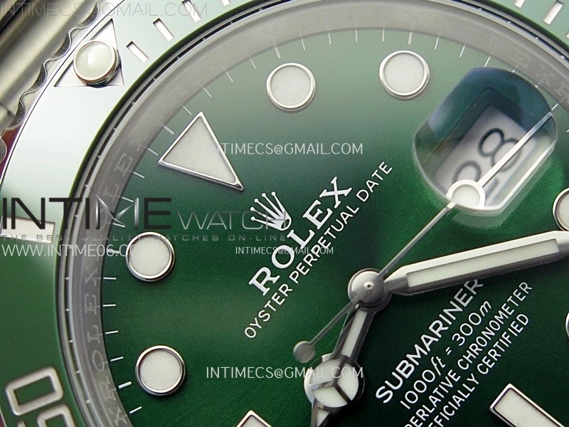 Submariner 116610 LV Green Ceramic C+F 904L 1:1 Best Edition on SS Bracelet VR3135