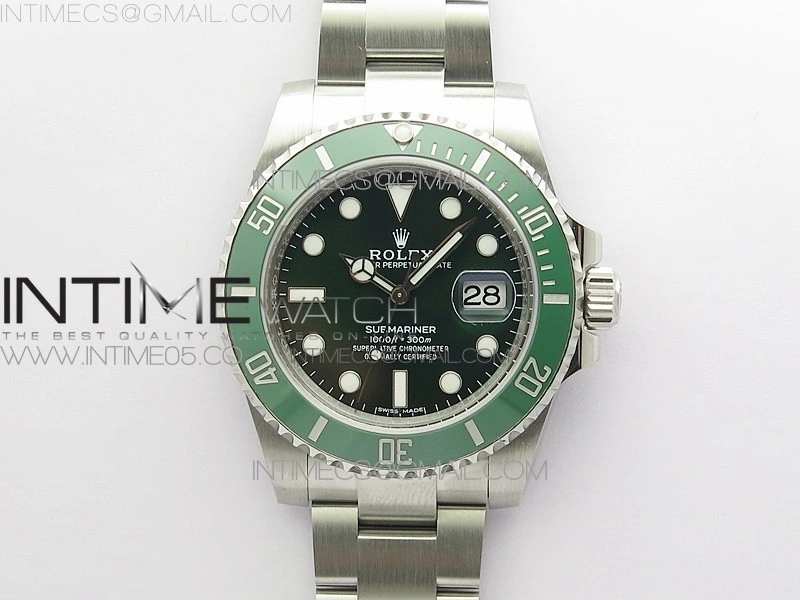 Submariner 116610 LV Green Ceramic ZRF 1:1 Best Edition on SS Bracelet VR3135