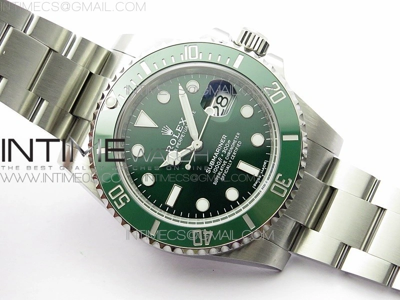 Submariner 116610 LV Green Ceramic ZRF 1:1 Best Edition on SS Bracelet VR3135