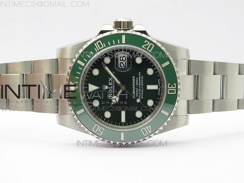 Submariner 116610 LV Green Ceramic ZRF 1:1 Best Edition on SS Bracelet VR3135