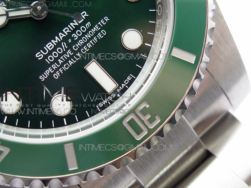 Submariner 116610 LV Green Ceramic ZRF 1:1 Best Edition on SS Bracelet VR3135