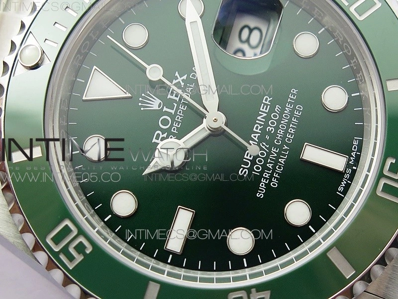 Submariner 116610 LV Green Ceramic ZRF 1:1 Best Edition on SS Bracelet VR3135