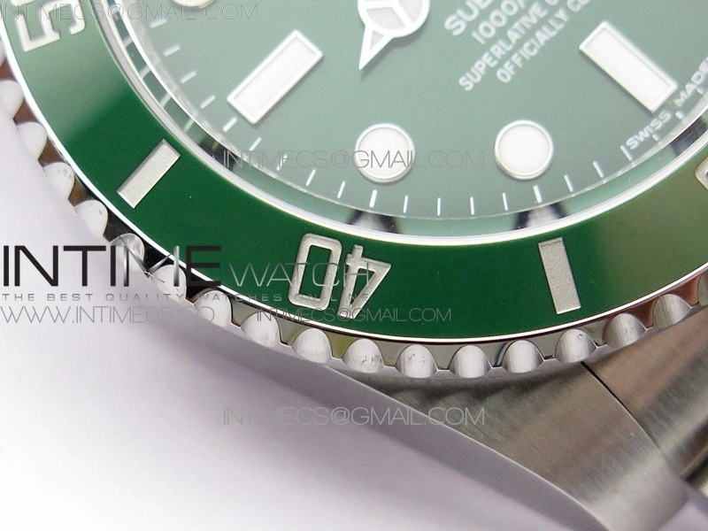 Submariner 116610 LV Green Ceramic ZRF 1:1 Best Edition on SS Bracelet VR3135