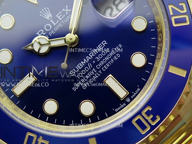Submariner 126618 LB YG THBF 1:1 Best Edition Blue Dial On YG Bracelet SH3235