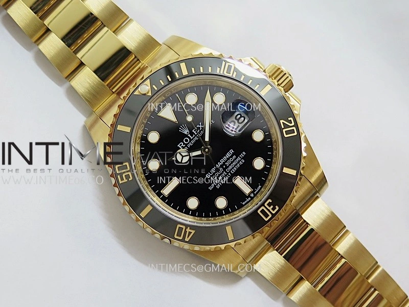 Submariner 126618 LN YG THBF 1:1 Best Edition Black Dial On YG Bracelet SH3235