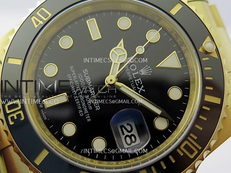 Submariner 126618 LN YG THBF 1:1 Best Edition Black Dial On YG Bracelet SH3235
