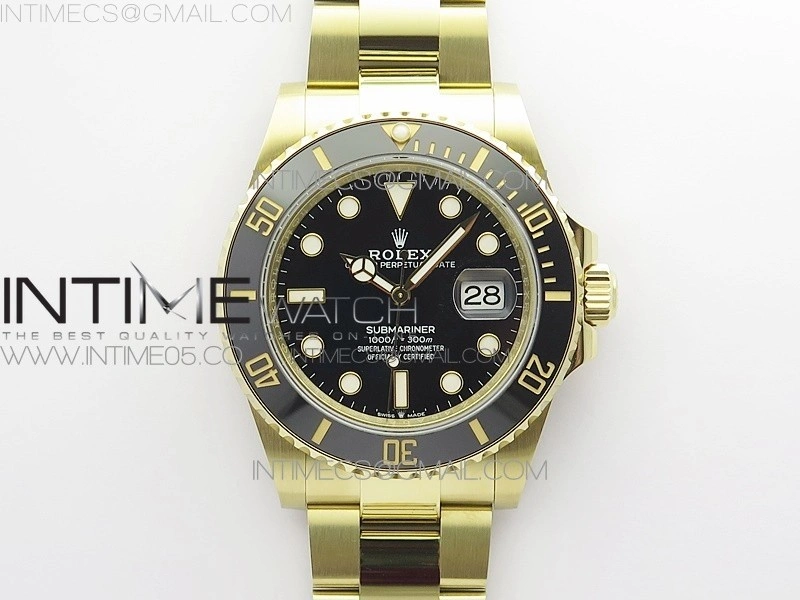 Submariner 41mm 126613 LN YG BP Best Edition Black Dial on YG Bracelet SH3235