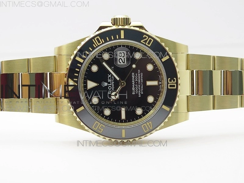 Submariner 41mm 126613 LN YG BP Best Edition Black Dial on YG Bracelet SH3235