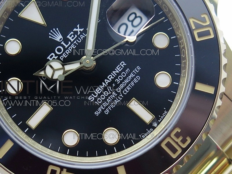 Submariner 41mm 126613 LN YG BP Best Edition Black Dial on YG Bracelet SH3235