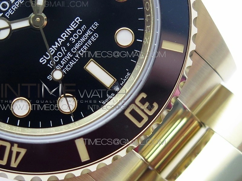 Submariner 41mm 126613 LN YG BP Best Edition Black Dial on YG Bracelet SH3235