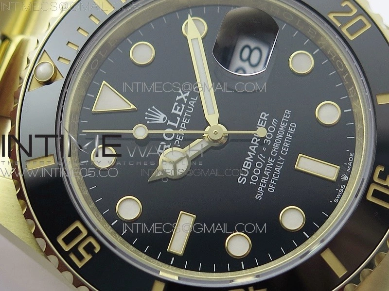 Submariner 41mm 126613 LN YG BP Best Edition Black Dial on YG Bracelet SH3235