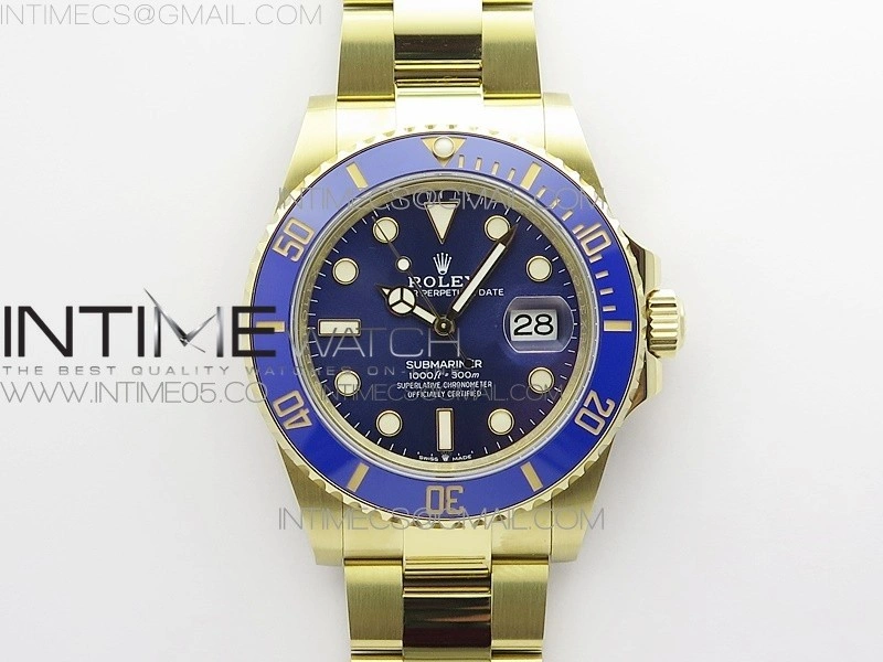 Submariner 41mm 126618 LB YG BP Best Edition Blue Dial on YG Bracelet SH3235