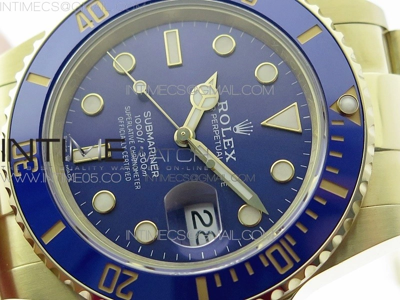 Submariner 41mm 126618 LB YG BP Best Edition Blue Dial on YG Bracelet SH3235