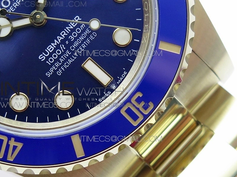 Submariner 41mm 126618 LB YG BP Best Edition Blue Dial on YG Bracelet SH3235
