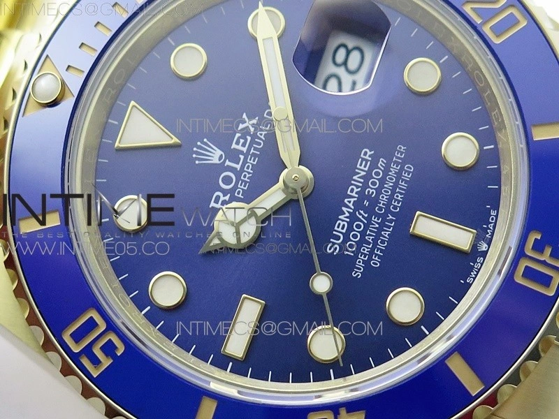 Submariner 41mm 126618 LB YG BP Best Edition Blue Dial on YG Bracelet SH3235