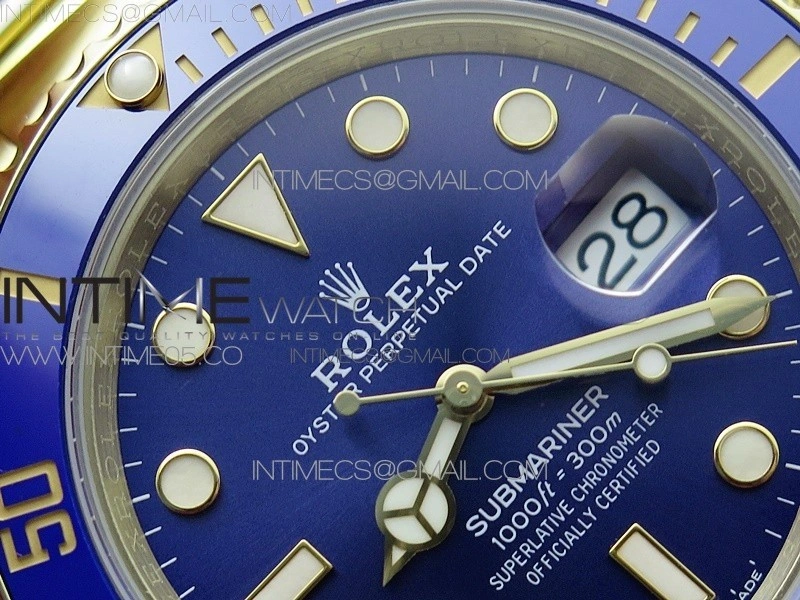 Submariner 41mm 126618 LB YG BP Best Edition Blue Dial on YG Bracelet SH3235