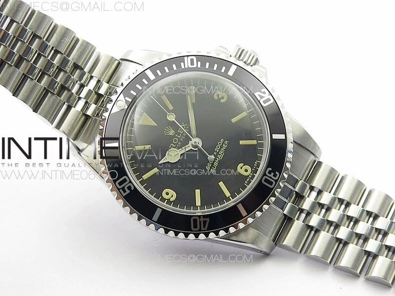 Vintage Submariner 5513 No Date SS B12 Best Edition Black Dial on Jubilee Bracelet A2836