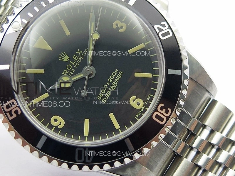 Vintage Submariner 5513 No Date SS B12 Best Edition Black Dial on Jubilee Bracelet A2836
