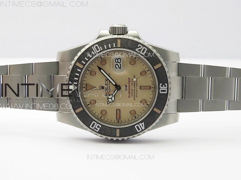 Submariner DIW Sandblasted VSF 1:1 Best Edition Brown Dial on SS Bracelet VS3135