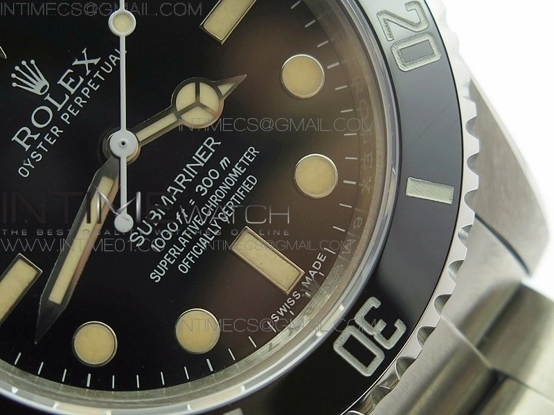 Submariner No-date The Heritage Big Crown BP Ceramic Black Dial on A2824