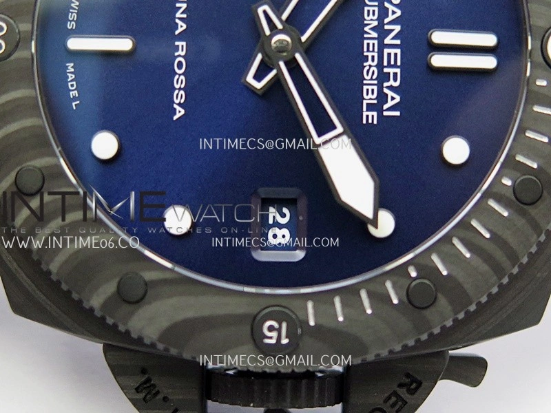 PAM1563 Luna Rossa Submersible 42mm Ceramic VSF 1:1 Best Edition Blue Dial On Blue Fabric Strap P900