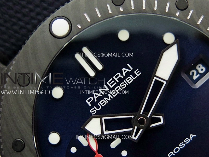 PAM1563 Luna Rossa Submersible 42mm Ceramic VSF 1:1 Best Edition Blue Dial On Blue Fabric Strap P900