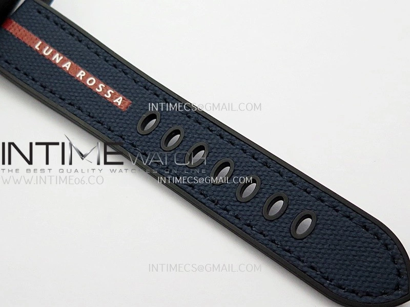 PAM1563 Luna Rossa Submersible 42mm Ceramic VSF 1:1 Best Edition Blue Dial On Blue Fabric Strap P900