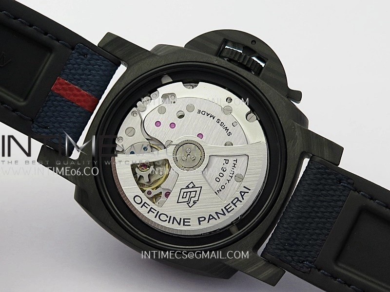 PAM1563 Luna Rossa Submersible 42mm Ceramic VSF 1:1 Best Edition Blue Dial On Blue Fabric Strap P900