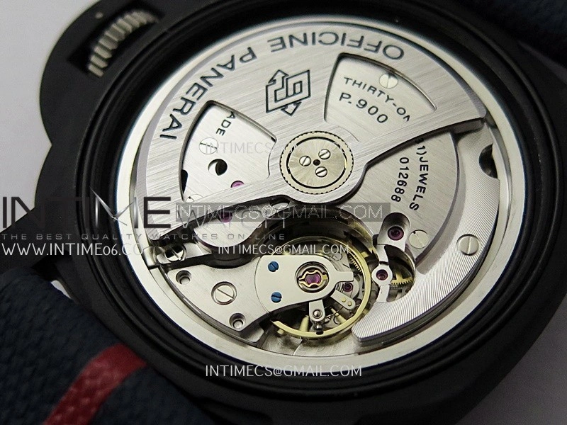 PAM1466 Luna Rossa Submersible 44mm Ceramic VSF 1:1 Best Edition Blue Dial On Blue Fabric Strap P900